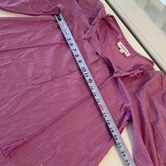 Emerson Fry Bardot Top Pink Lavender Luxe with Metallic thread size XS - Picture 12 of 13